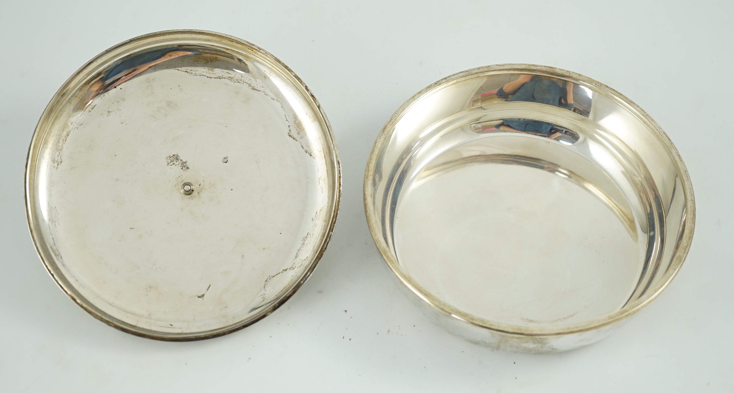 A 20th century French Emile Puiforcat for Cartier 950 standard silver bowl and cover